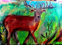 Large Dangerous Animals - Red Deer - Acrylic